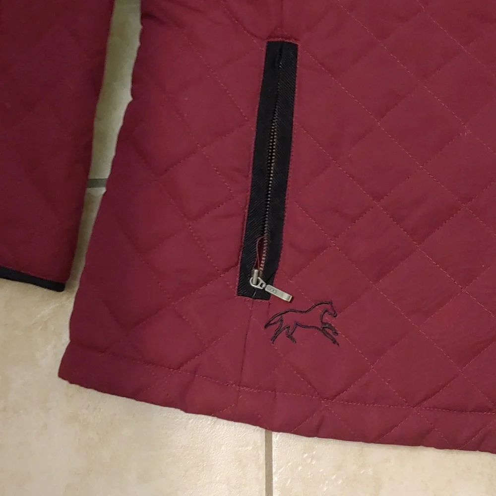 Horseware Ireland Burgundy Quilted Riding Jacket Women's Size M